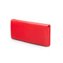 Leather Mayfair concertina purse, red, front