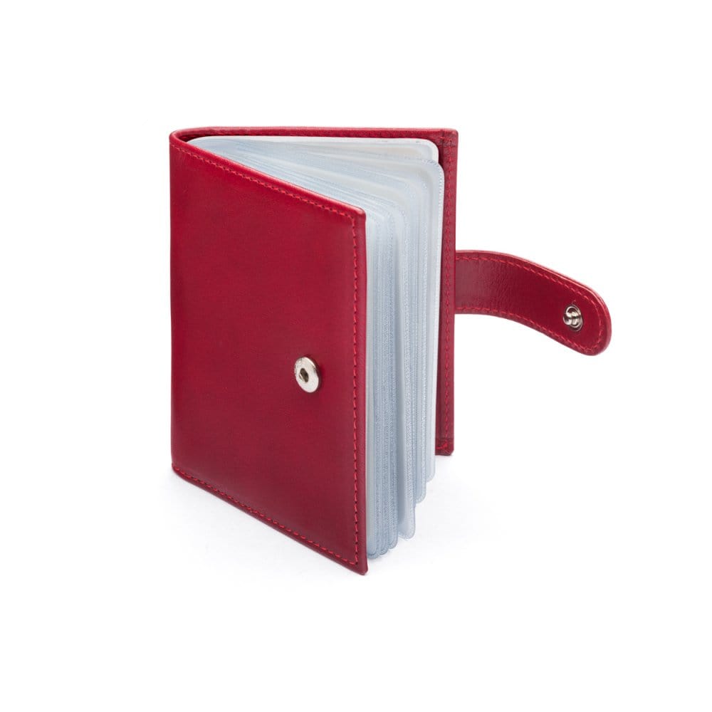 Red Multiple Leather Card Wallet