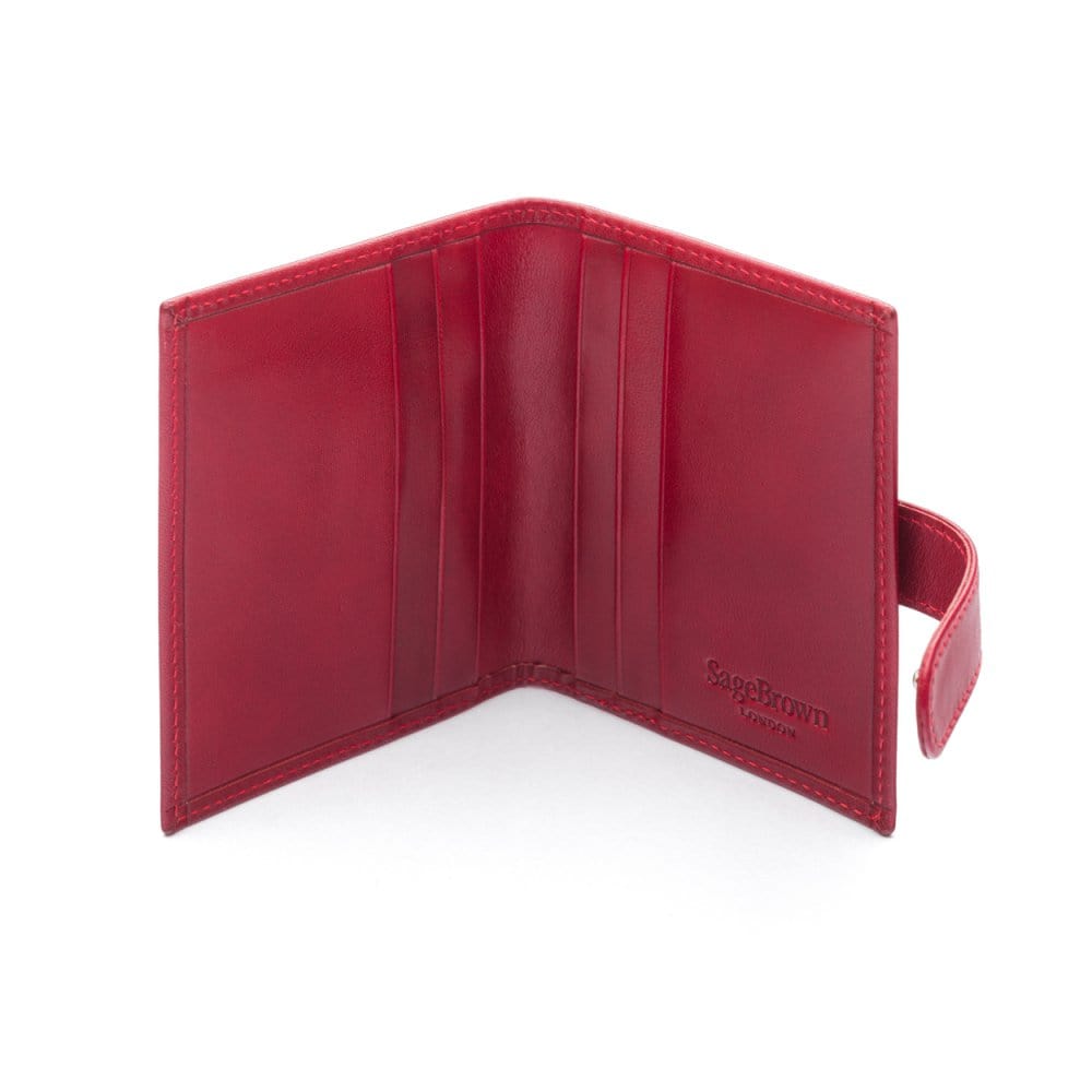 Red Multiple Leather Card Wallet