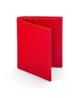 RFID leather wallet with 4 CC, red, front