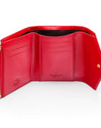 RFID blocking leather envelope purse, red, inside