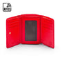 RFID blocking leather tri-fold purse, red, inside