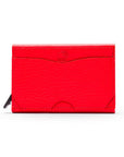 RFID pop-up credit card case, red, front view