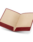 Simple leather document folder, red, inside