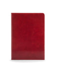 Simple leather document folder, red, front