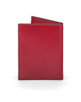 Red Bi-Fold Soft Leather Credit Card Case with RFID Protection