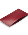 Red Tall Flat Leather Wallet With 8 CC