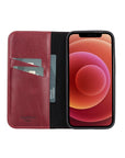 Red With Black Leather iPhone 12 Pro Max Wallet Case