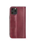 Red With Black Leather iPhone 12 Pro Max Wallet Case