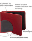 Leather Oyster card holder, red, features