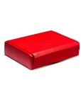 Luxury leather jewellery box, red, front