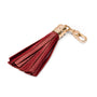 Decorative leather tassel, rust