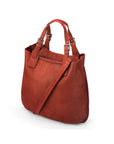 Megan Nubuck Hobo Handbag - Rust