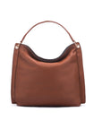 Carol Ann slouchy leather shoulder bag, tan, front