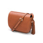 Leather saddle bag, tan, side