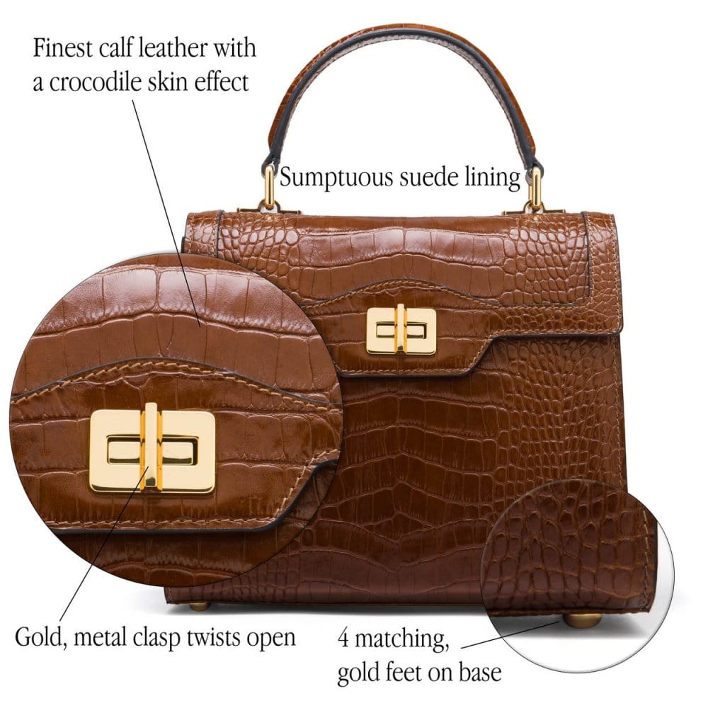 Tan Leather Signature Morgan Bag