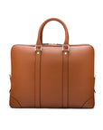 15" leather laptop bag, tan, front