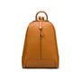 Ladies leather backpack, tan, front