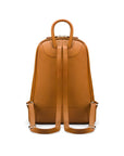 Ladies leather backpack, tan, back