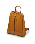 Ladies leather backpack, tan, side