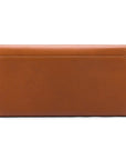 Luxury leather travel wallet, tan, back