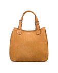 Megan Nubuck Hobo Handbag - Tan