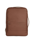 Tan Metropolitan Leather 15" Laptop Briefcase And Backpack