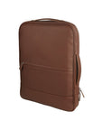 Tan Metropolitan Leather 15" Laptop Briefcase And Backpack