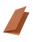 Tan Textured Slim Leather Tall Top Pocket Wallet With 12 CC