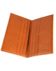 Tan Textured Slim Leather Tall Top Pocket Wallet With 12 CC