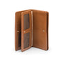 Tall leather Trinity purse, tan, inside