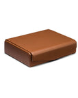 Luxury leather jewellery box, tan, front