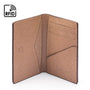 RFID bifold credit card holder, taupe saffiano, inside view