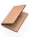 RFID bifold credit card holder, taupe saffiano, open view