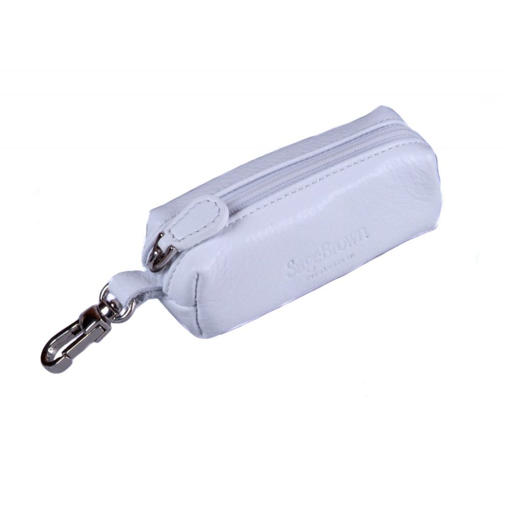 White Rectangular Leather Key Case