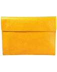 Yellow Saffiano Leather Envelope Folder