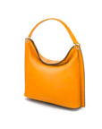 Carol Ann slouchy leather shoulder bag,yellow, side