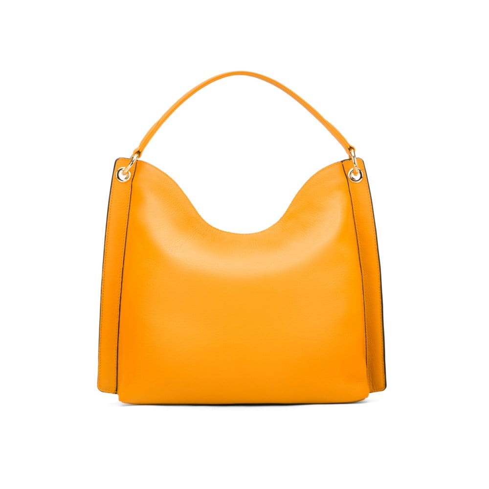 Carol Ann slouchy leather shoulder bag,yellow, back