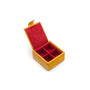 Leather jewellery box, yellow croc, inside