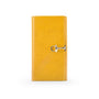 Yellow Ladies Tall Leather Purse With Brass Clasp 8 CC