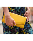 Yellow Patent Lily Clutch Handbag