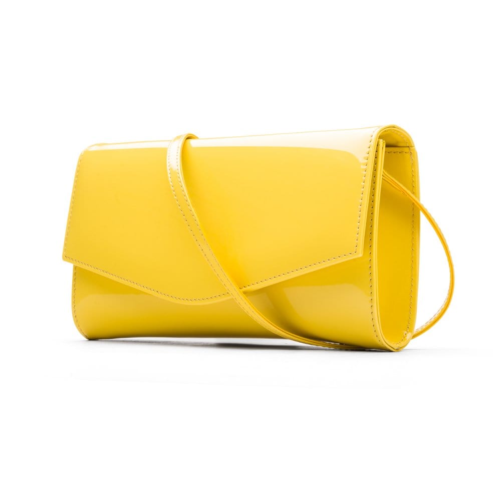 Yellow Patent Lily Clutch Handbag