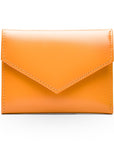 RFID blocking leather envelope purse, yellow, front