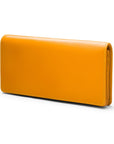 Tall leather Trinity purse, yellow, front